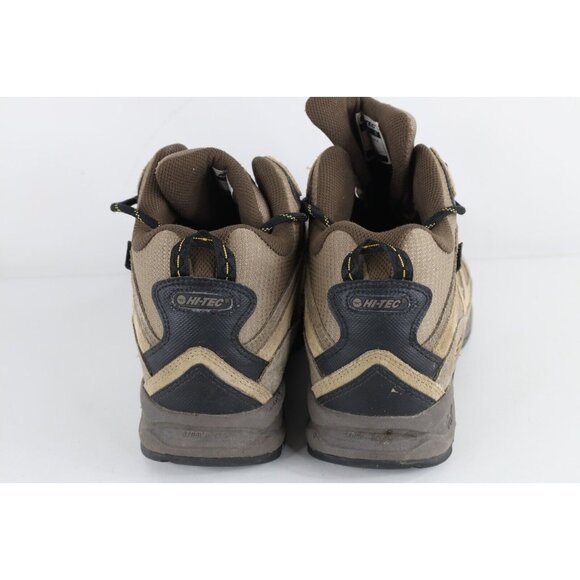 Vintage Hitec Mens 10.5 Distressed Waterproof Ankle Hiking Boots Shoes Brown - Picture 4 of 10